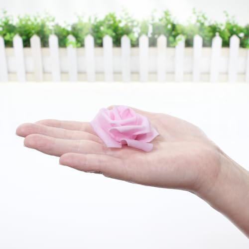 Vignor 100 Pcs 2 Inch Artificial Flowers Faux Foam Fake Rose Head Bulk for Home Decor Wedding Decoration Bridal Shower Wall Table Centerpiece Arrangement DIY Craft (4 Shades of Pink White) - Image 5