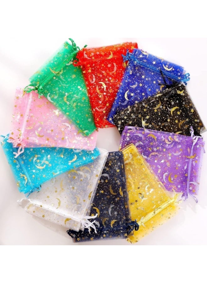 100 Pcs Wedding Gift Small Gift Bags, 4x4.7 In (9 X 12 Cm) Gold Organza Bags For Party Gift Bags, Small Business Candy Bags, Mesh Bags (color) - Image 5