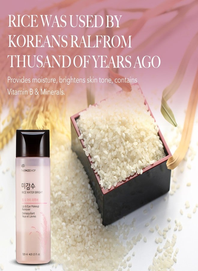 The Face Shop Oil-Free Liquid Eye Makeup Remover, Natural Rice Water Lipstick, Waterproof Mascara & Eyeliner Removal - 120 mL / 4 Oz, K-Beauty - Image 5