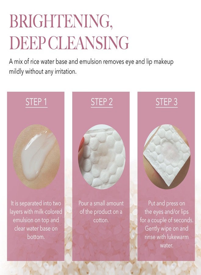 The Face Shop Oil-Free Liquid Eye Makeup Remover, Natural Rice Water Lipstick, Waterproof Mascara & Eyeliner Removal - 120 mL / 4 Oz, K-Beauty - Image 4