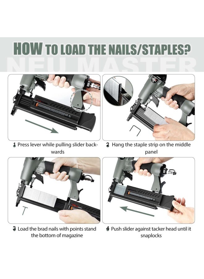 ROBUSTLINE Pneumatic Brad Nailer Finish Nailer Compact Brad Nail Gun Air Power Finish Nailer For Diy Project - Image 4