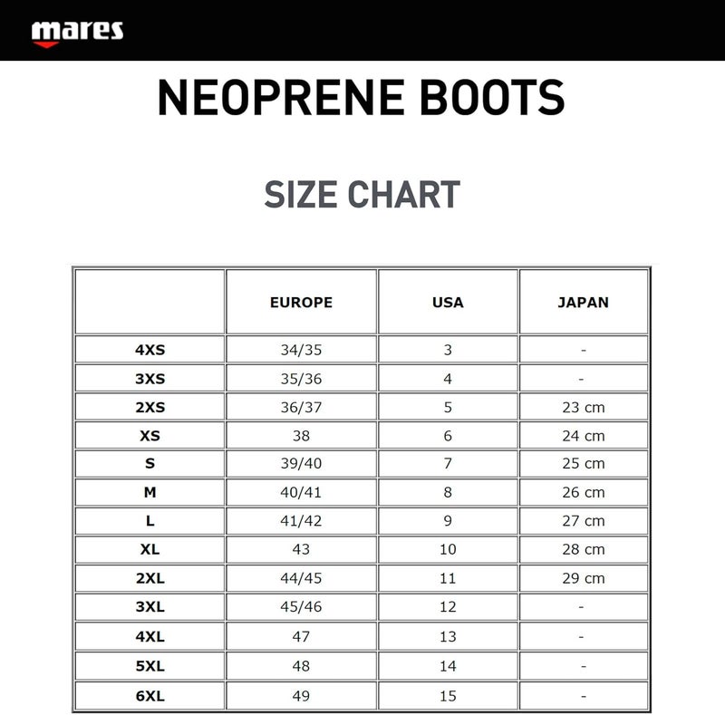 Mares Adult Classic 3mm Neoprene High Top Scuba Diving Boots for Men & Women - Wide Toecap, Leveled Sole & Side Zip - Image 2