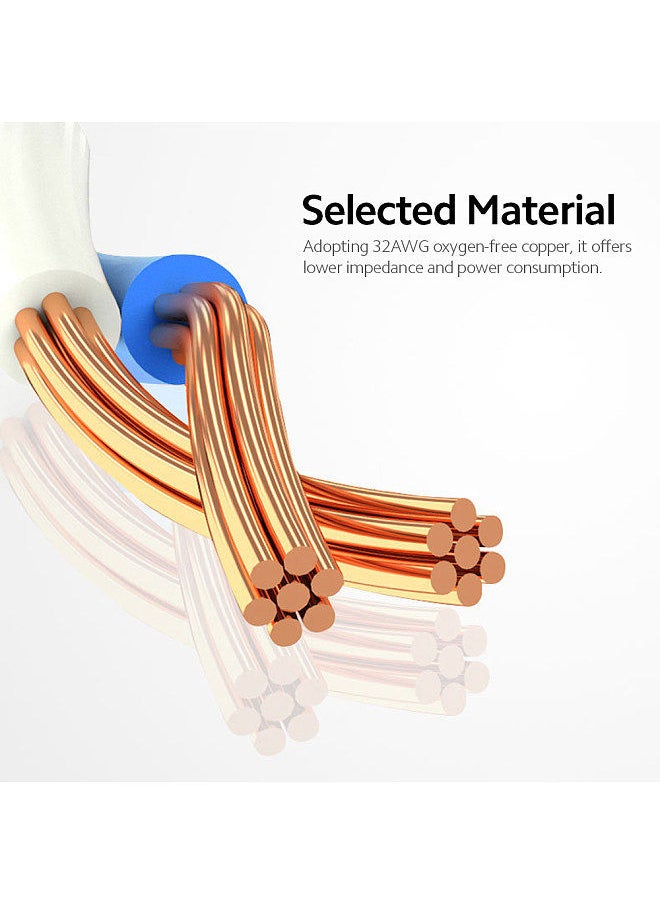 Generic - Cat 7 Ethernet Cable 32AWG Oxygen-free Copper 10Gbps High Speed 600Mhz Bandwidth Flat Internet Network LAN Patch Cord, White 25m - Image 1