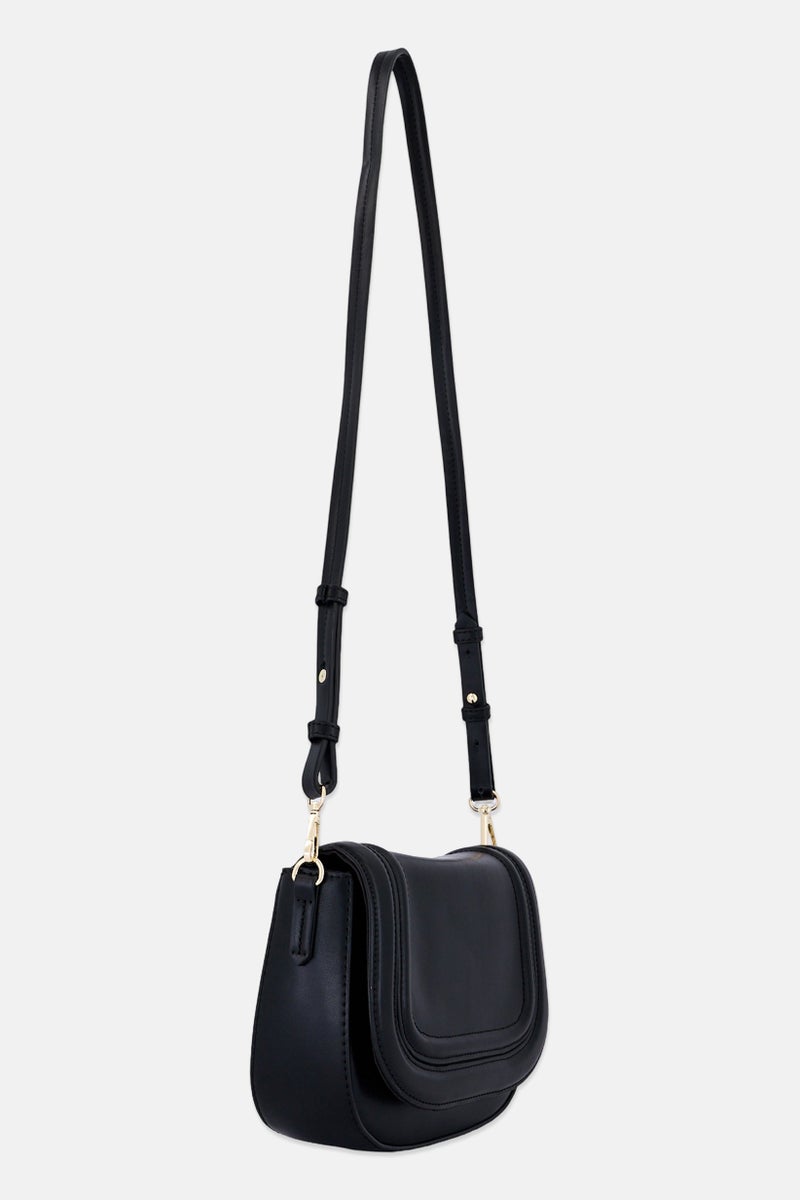 Deezee Women Brand Logo Cross Body Bag, Black - Image 2