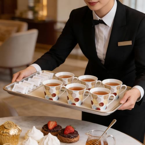 UPC U.P.C. Ceramic Cup Set of 6 for Tea, Tea Cup Set of 6, Microwave Safe Tea Cups, Dishwasher Safe Coffee Cup Set, Tea Set Bone-Ash Free, Elevate Your Tea and Coffee Experience-150ml. - Image 5
