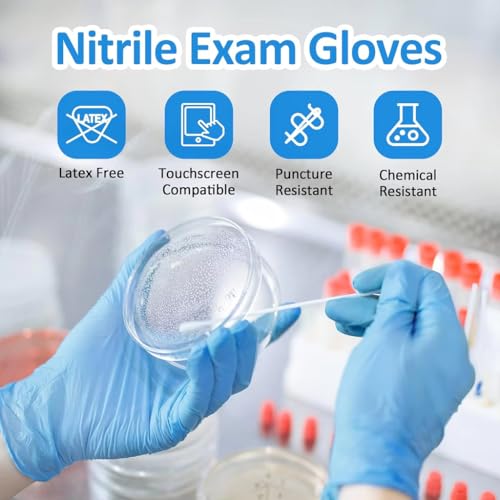 adbeni Nitrile Gloves | Food Handling | Disposable | Powder Free | Premium | Medical Examination, Kitchen, Cleaning, Cooking, Salon, Spa, Gardening, Travel, Grooming | Soft & Comfortable | Pack of 50 - Image 4