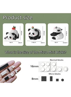 ShebSheb 3 in 1 Panda Toy Building Blocks,Cute Mini Animal Set Building Bricks,DIY Mini 3D Building Toy Bricks for Kids Adults Boys and Girls  - Image 3