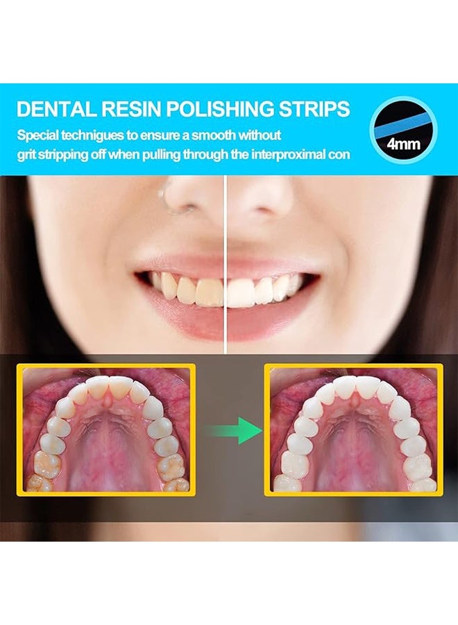 4mm x 6m Dental Polishing Strips, Fine Inter-dental Oral Care Cleaning Tool, Resin Grinding Whitening Teeth Surface - Blue, Fine - Image 5