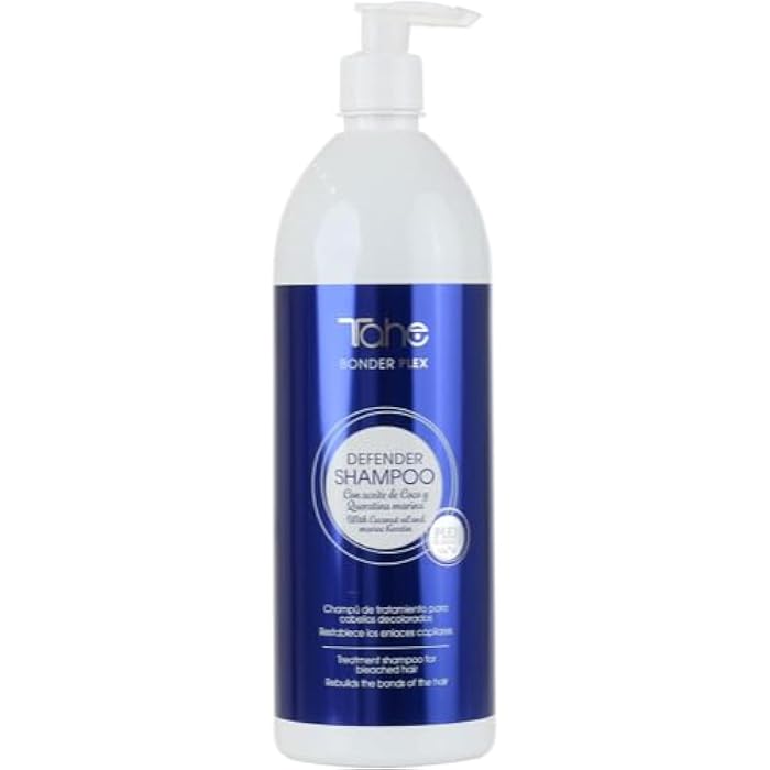 Tahe Defender Kit - Shampoo 1000ml + Mask 1000ml For Blonde Hair, With Coconut Oil and Marine Keratin - Image 2