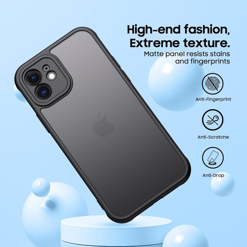 Demark Matte Case for iPhone 12,Frosted Translucent Back Phone Cover,Shockproof Drop Protection Cover for iPhone 12 Case (iphone 12) - Image 4