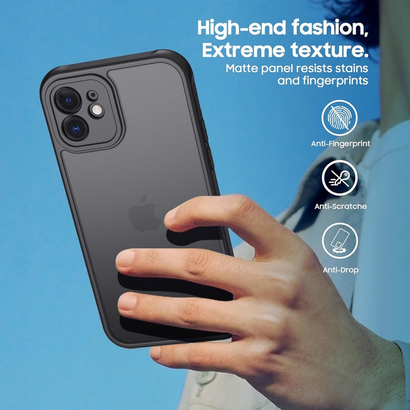 Demark Matte Case for iPhone 12,Frosted Translucent Back Phone Cover,Shockproof Drop Protection Cover for iPhone 12 Case (iphone 12) - Image 3