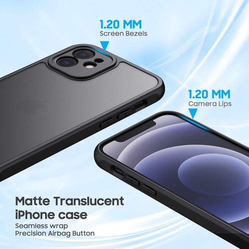 Demark Matte Case for iPhone 12,Frosted Translucent Back Phone Cover,Shockproof Drop Protection Cover for iPhone 12 Case (iphone 12) - Image 2