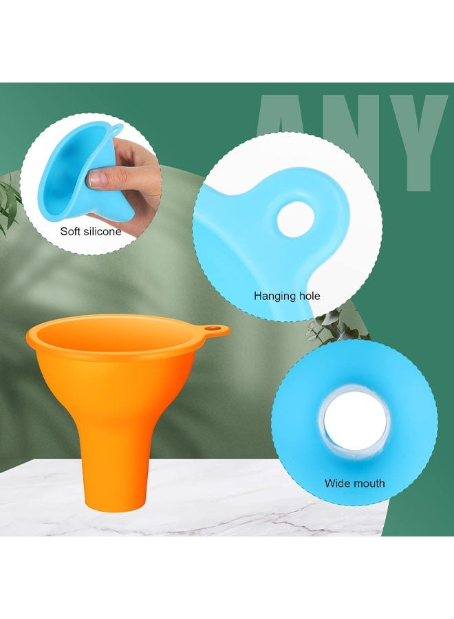 Silicone Funnels 4 Pieces Wide Mouth Funnel Flexible Condiment Sauce Canning Set for Home Restaurant Kitchen Squeeze Bottles Jars Cans - Image 3