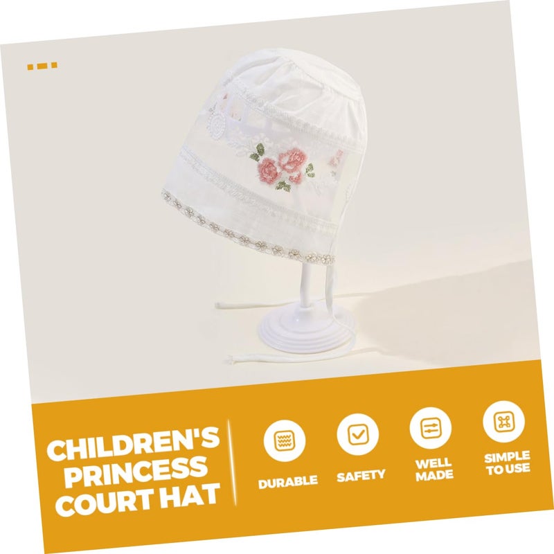 Sun Hat For Girls And Boys UV Protection Bonnet For Outdoor Photography And Special Occasions Breathable Comfortable White - Image 4