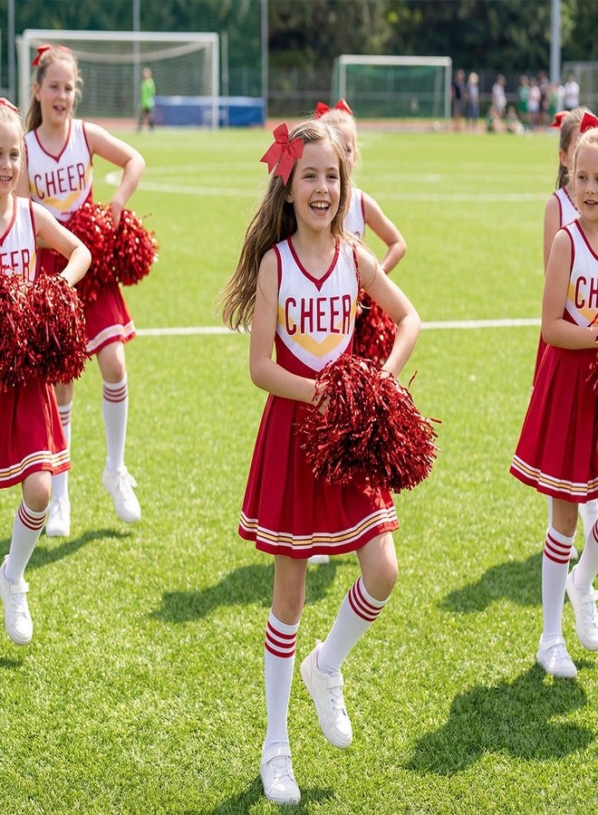 Davsolly Kids Cheer Uniform Girls Cheerleader Costume Red Cheerleading Outfit,Cheer Up Cosplay Cheerleader Gifts Sports - Image 5