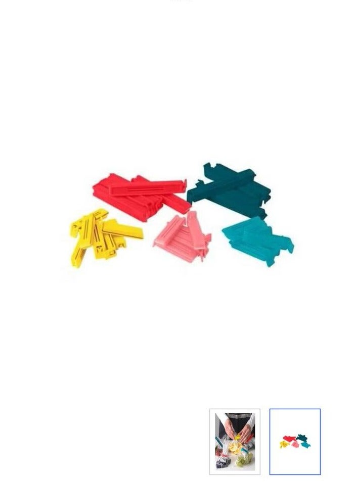 Bivara clips set for secure closure in distinctive colors and multiple sizes, consisting of 30 pieces, multicolour - Image 1