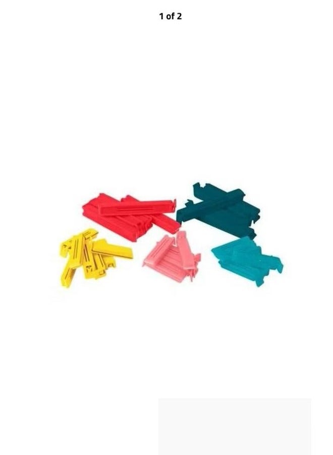 Bivara clips set for secure closure in distinctive colors and multiple sizes, consisting of 30 pieces, multicolour - Image 2