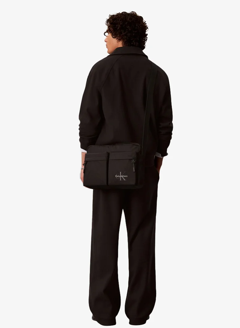Calvin Klein Monologo Embroidery Nylon Laptop Bag