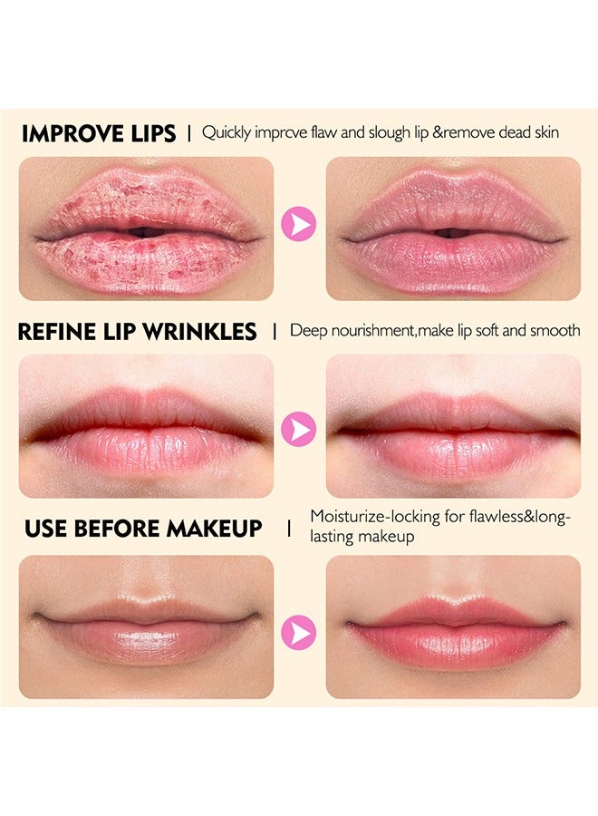 Exfoliating Lip Scrub，Exfoliant for Dry Dark Lips to Lighten Lip ，Exfoliant Peel Scrub for Lightening and Brightening dark Lips for Men Women，Sugar Repair Restoration Smooth Lip 15ml