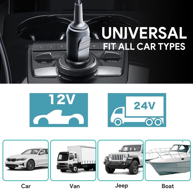 تايفو محول تيار مستمر لجهاز Resmed AirSense 11، محول طاقة DC 12V-24V لشحن السيارة لجهاز Resmed AirSense 11 بقدرة 65 واط، م��ود طاقة لجهاز Resmed AirSense 11 AutoSet Elite CPAP Air11 39205 E1399 وأجهزة CPAP - Image 5