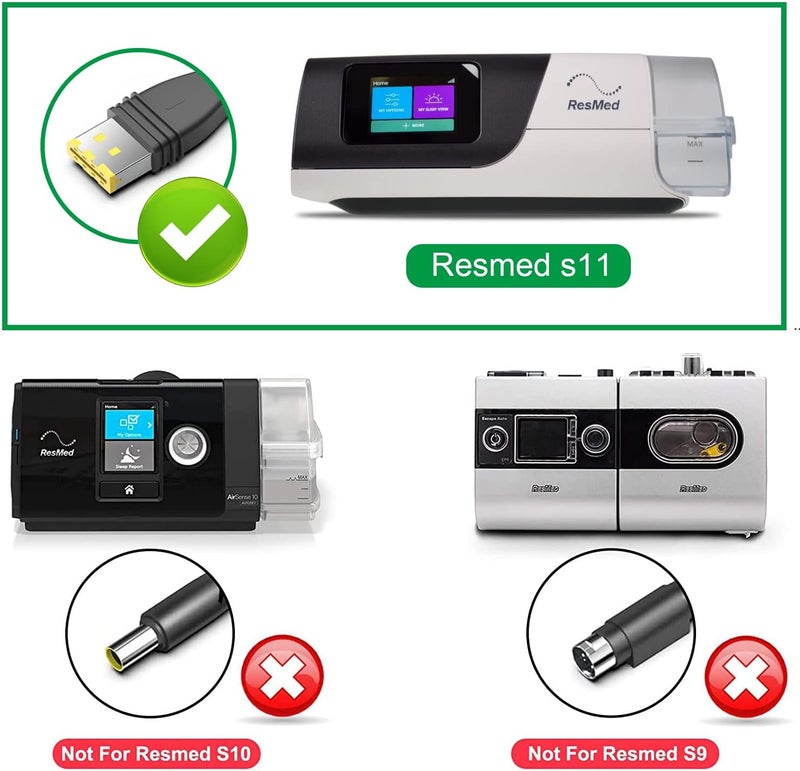 تايفو محول تيار مستمر لجهاز Resmed AirSense 11، محول طاقة DC 12V-24V لشحن السيارة لجهاز Resmed AirSense 11 بقدرة 65 واط، م��ود طاقة لجهاز Resmed AirSense 11 AutoSet Elite CPAP Air11 39205 E1399 وأجهزة CPAP - Image 3