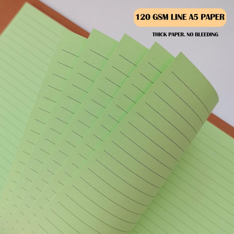 Mozano A5 Colorful Lined Filler Paper, 6-Hole Punched, 120GSM Loose-Leaf Paper and Planner Inserts for Notebooks, Journals, and Study Notes,50 Sheets/100 Pages - Image 4