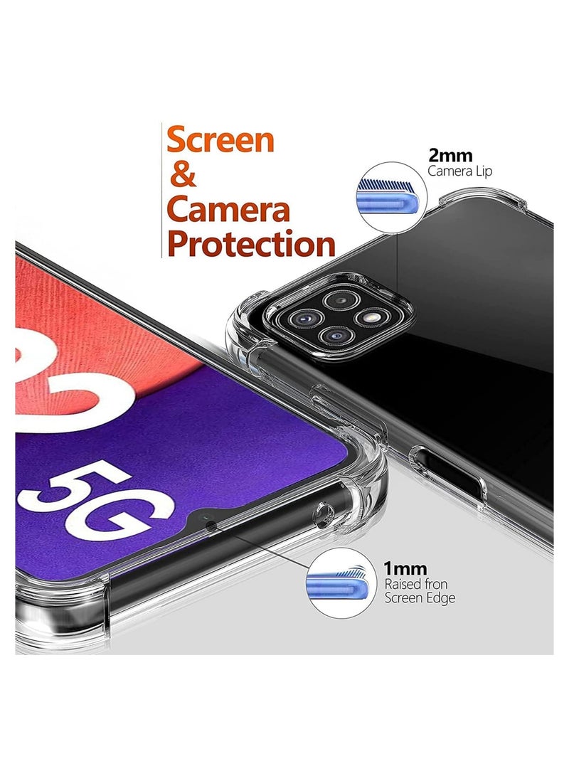 Samsung Galaxy A12 Case Cover Protective Shock Absorption Bumper soft Transparent Case (Clear) - Image 4