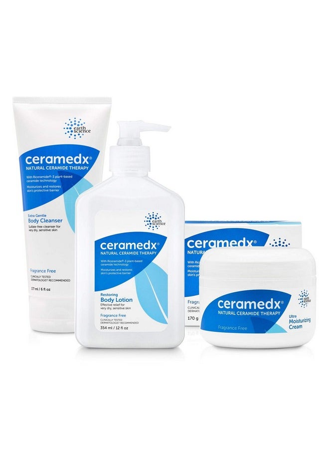 Ceramedx Skincare System Regimen (3 Pack) For Dry Sensitive Skin  - Image 1