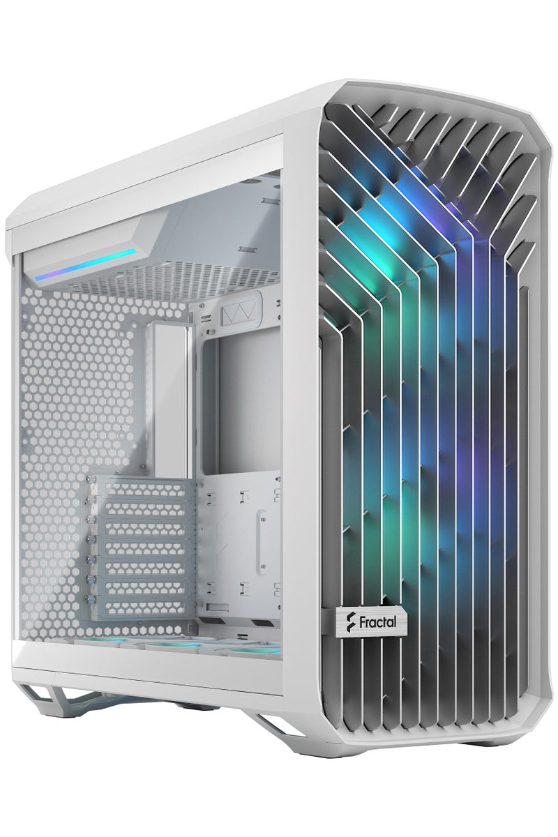 Fractal Design Torrent White RGB TG Clear Tint Mid Tower Case, Tempered Glass Side Panel, USB 3.1 Gen2 Type-C, Nexus 9P Fan Hub, High-Airflow Design, 2× 3.5" & 4× 2.5" Drive Bays, Top-Mounted PSU, White Steel/Plastic Frame | FD-C-TOR1A-07 - Image 1