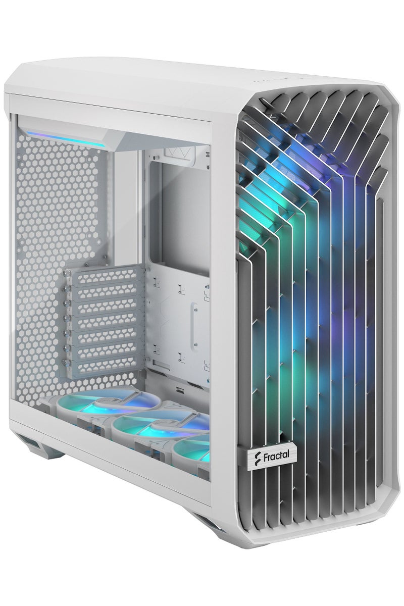 Fractal Design Torrent White RGB TG Clear Tint Mid Tower Case, Tempered Glass Side Panel, USB 3.1 Gen2 Type-C, Nexus 9P Fan Hub, High-Airflow Design, 2× 3.5" & 4× 2.5" Drive Bays, Top-Mounted PSU, White Steel/Plastic Frame | FD-C-TOR1A-07 - Image 3