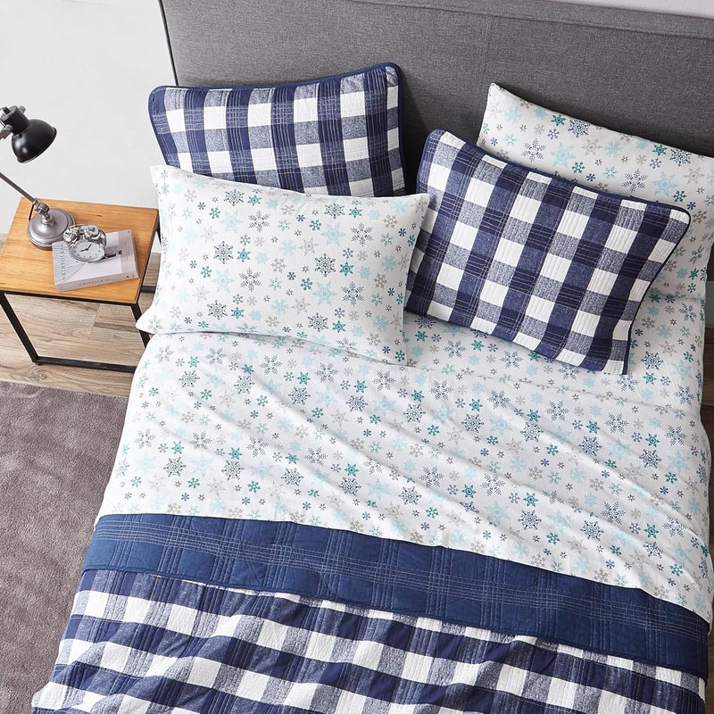 Eddie Bauer - Queen Sheet Set, Warm Breathable Cotton Flannel Bedding with Deep Pockets, Brushed for Extra Softness, Cozy Home Decor, Oeko-Tex Certified (Tossed Snowflake, Queen) - Image 3