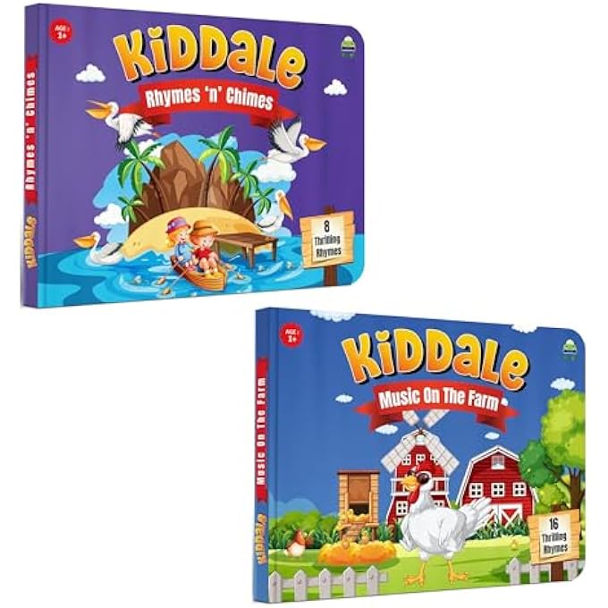 Kiddale 2-Pack Rhymes n Chimes and Music on the Farm Board books. - Image 4
