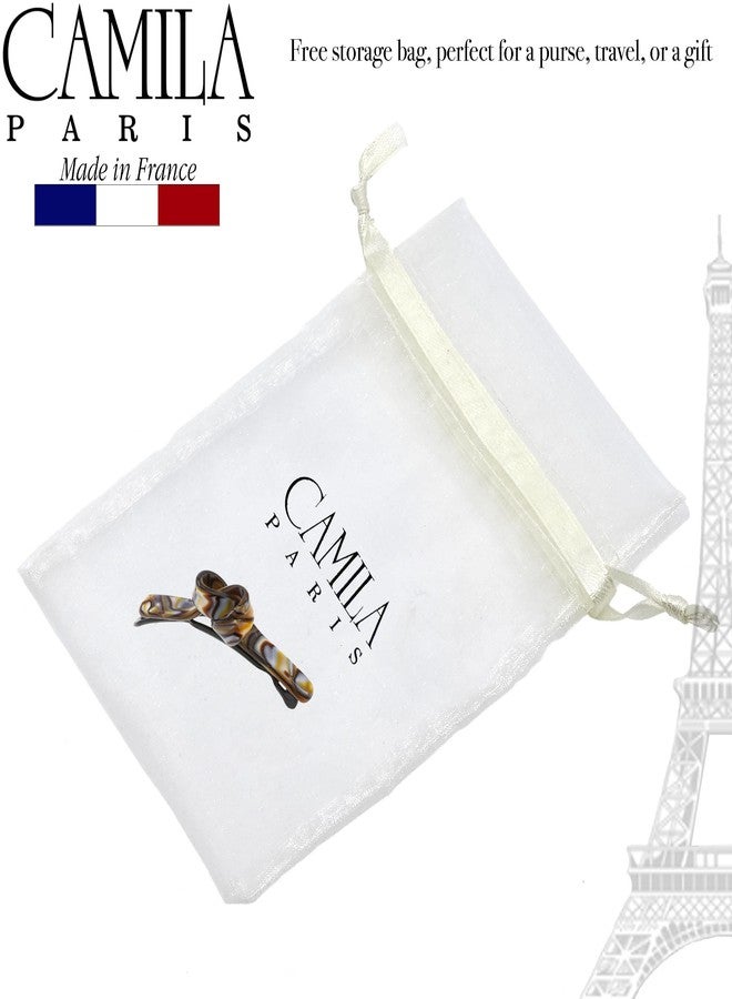 Camila Paris CP3357 French Hair Barrette Clip for Girls, Handmade, Onyx, Metal-Free Closure Strong Hold Grip Hair Clips for Women, No Slip Durable Styling Girls Hair Accessories, Made in France - Image 5