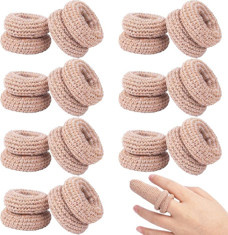 KASTWAVE 15 Pcs Breathable Cotton Finger Cots & Tip Protectors for Wounds, Elastic Finger Bandages & Sleeves for Kitchen, Sculpting, Gardening, Art & Jewelry Handling – Reusable Skin Color - Image 1