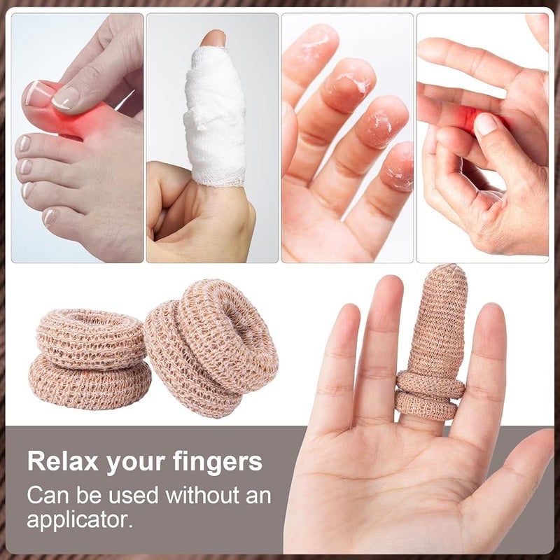 KASTWAVE 15 Pcs Breathable Cotton Finger Cots & Tip Protectors for Wounds, Elastic Finger Bandages & Sleeves for Kitchen, Sculpting, Gardening, Art & Jewelry Handling – Reusable Skin Color - Image 4
