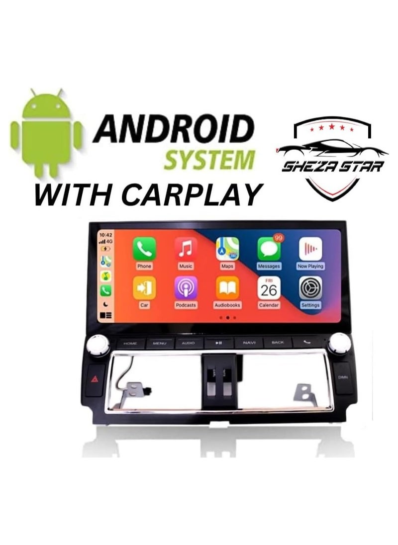 SHEZA STAR Android Car Stereo for Toyota Prado 2014-2017 2GB RAM 32GB ROM Support Carplay, M-Link Wi-Fi BT, Radio GPS, 12.3 Inch IPS Touch Screen with AHD Camera Included  - Image 2