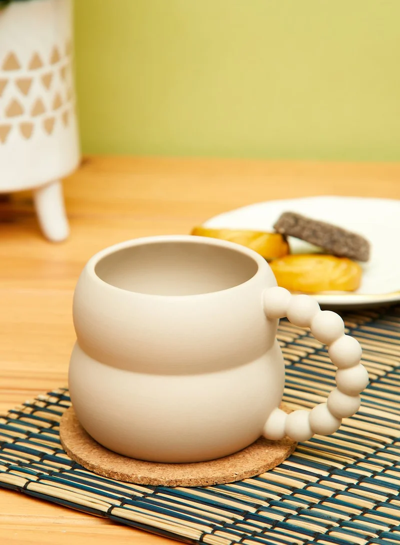 AURORA Cream Bubble Handle Mug