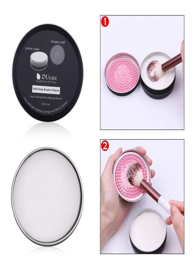 DUcare Flat Top Kabuki Foundation Brush + DUcare Makeup Brush Cleanser - Image 3