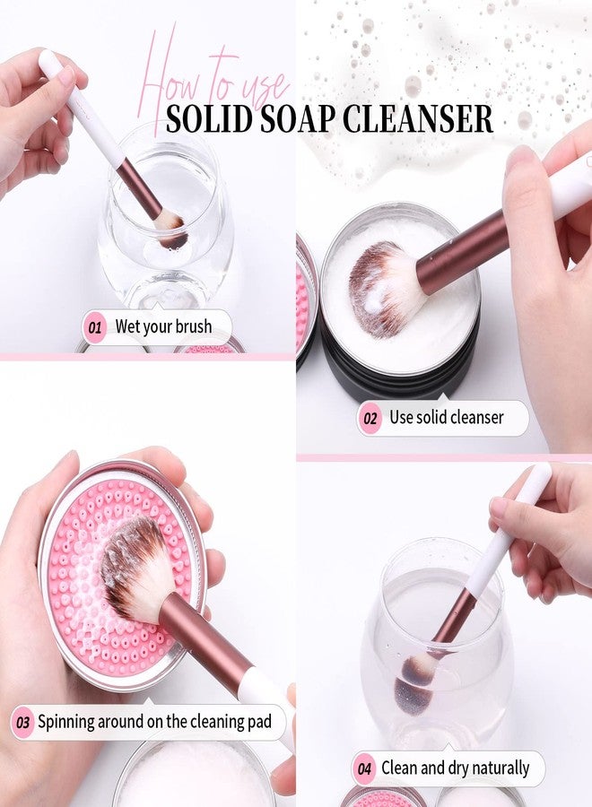 DUcare Flat Top Kabuki Foundation Brush + DUcare Makeup Brush Cleanser - Image 2