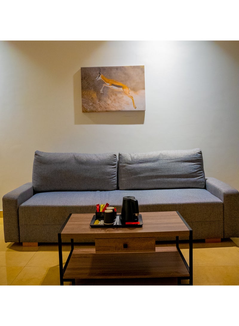 Gazelle in Flight (Springbok) Canvas Wall Frame - Image 3