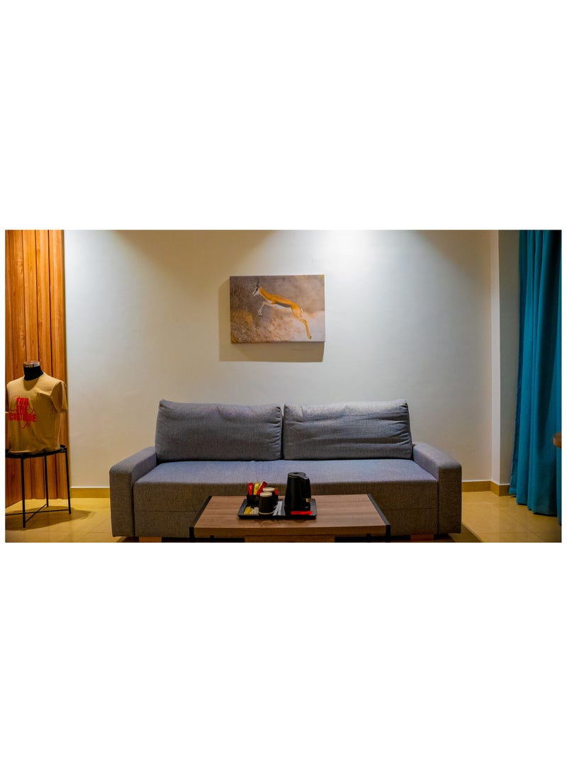 Gazelle in Flight (Springbok) Canvas Wall Frame - Image 4