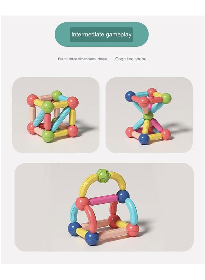 76 pieces of ever-changing magnetic stick puzzle assembly building blocks - Image 5