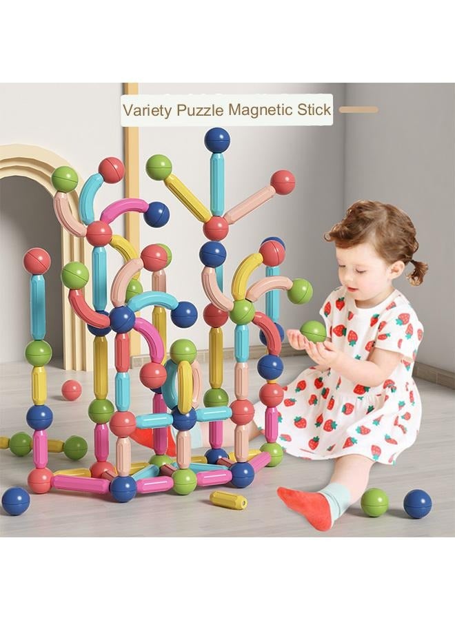 76 pieces of ever-changing magnetic stick puzzle assembly building blocks - Image 2