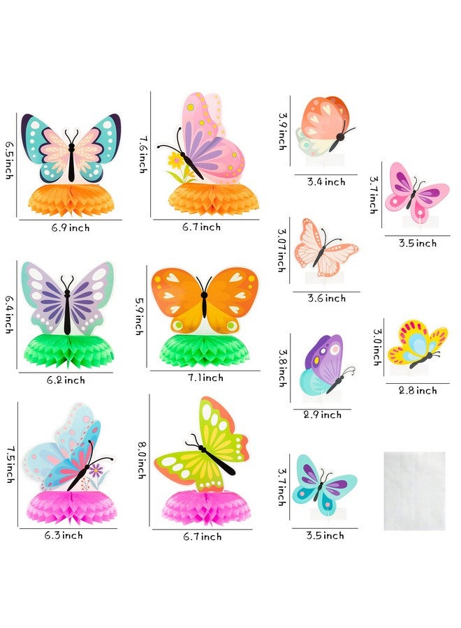 PANTIDE 12Pcs Spring Butterfly Honeycomb Centerpieces Table Toppers 3D Butterfly Table Decorations Springtime Summer Photo Booth Props For Kids Girls Baby Shower Birthday Party Wedding - Image 3