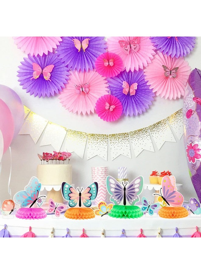 PANTIDE 12Pcs Spring Butterfly Honeycomb Centerpieces Table Toppers 3D Butterfly Table Decorations Springtime Summer Photo Booth Props For Kids Girls Baby Shower Birthday Party Wedding - Image 5