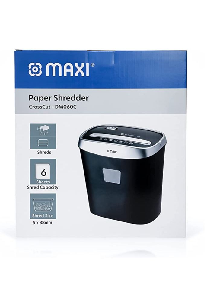 Maxi Cross Cut Paper Shredder Black