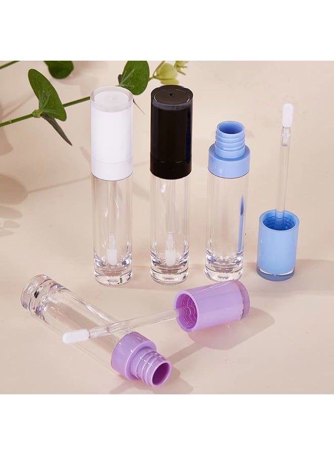 COSIDEA 26 قطعة أنابيب شفافة فارغة 8 مل لملمع الشفاه مع عصا واضحة، حاويات لملمع الشفاه البيضاء المستديرة، حاويات تعبئة مستحضرات التجميل DIY بالجملة - Image 5