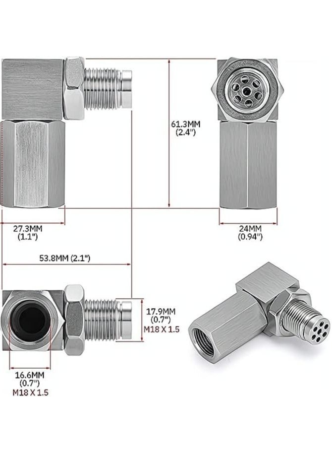 O2 Sensor Spacer, 1 Pcs Universal M18*1.5 Check Engine Light Eliminator Adapter O2 Oxygen Sensor Spacer Extender Adapater Isolator for Exhaust Systems  - Image 2