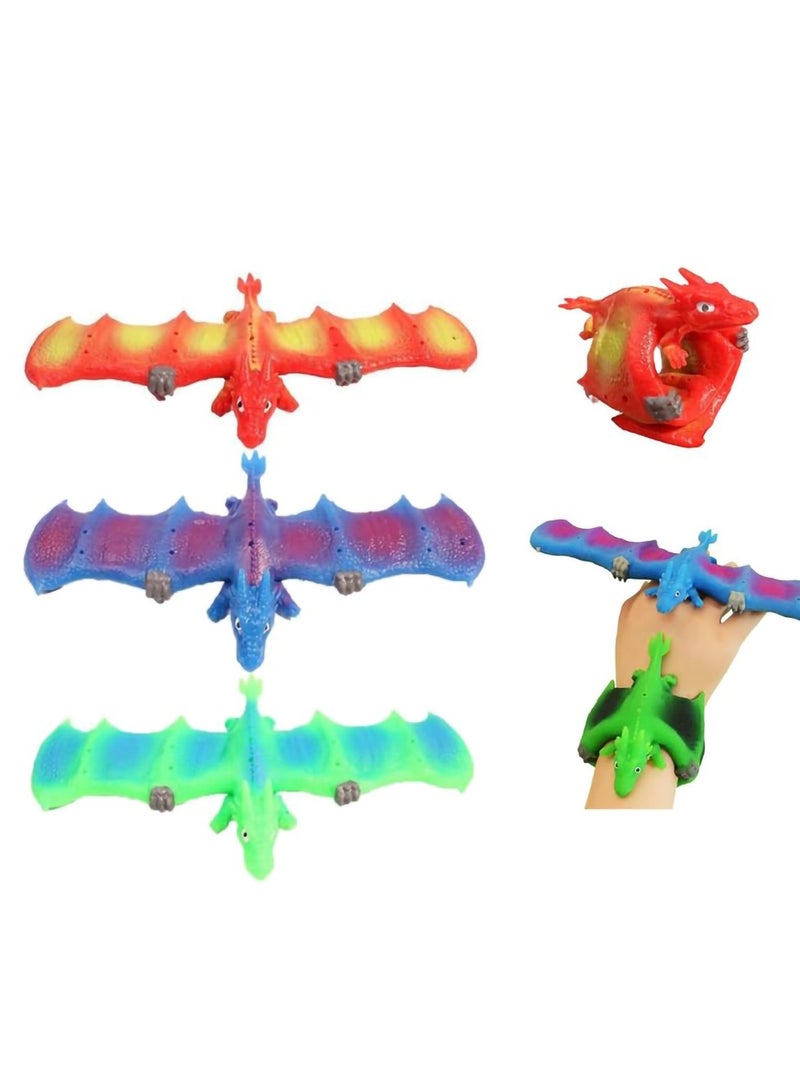 كاست ويف 3 Pack Slap Bracelets for Kids, Dinosaur Slap Bracelets Decompression Toys Kids Birthday Party Favors Animal Bracelets Classroom Prize for Students - Image 1