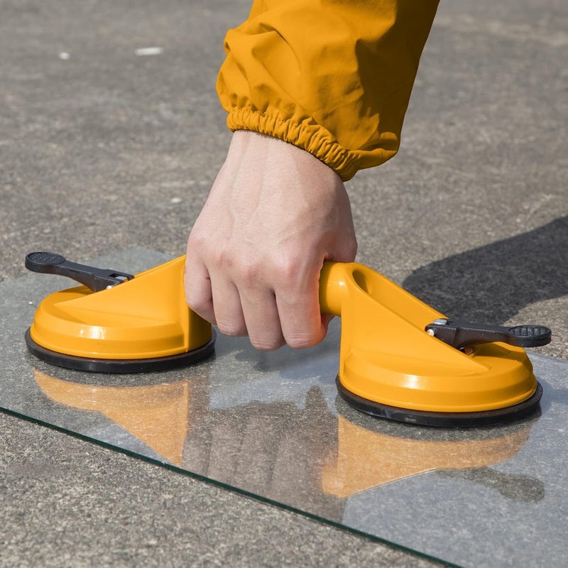 INGCO Ingco Glass Suction Cup Lifter Two Head Sucker Carrying Handle Puller, Capacity 50 KG  - Image 3